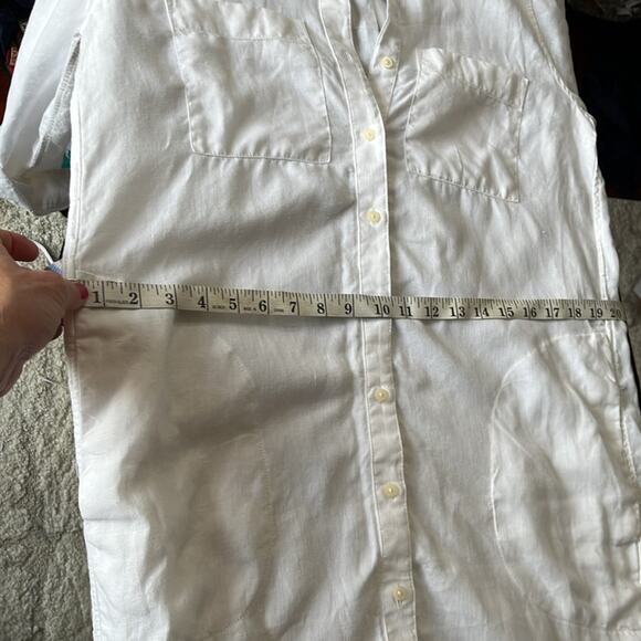 Gap White Linen Button-Up Shirt Dress - Picture 10 of 10